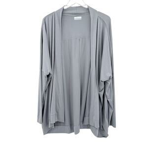 Columbia PFG gray blue Open Front Cardigan women's plus size XXL lightweight